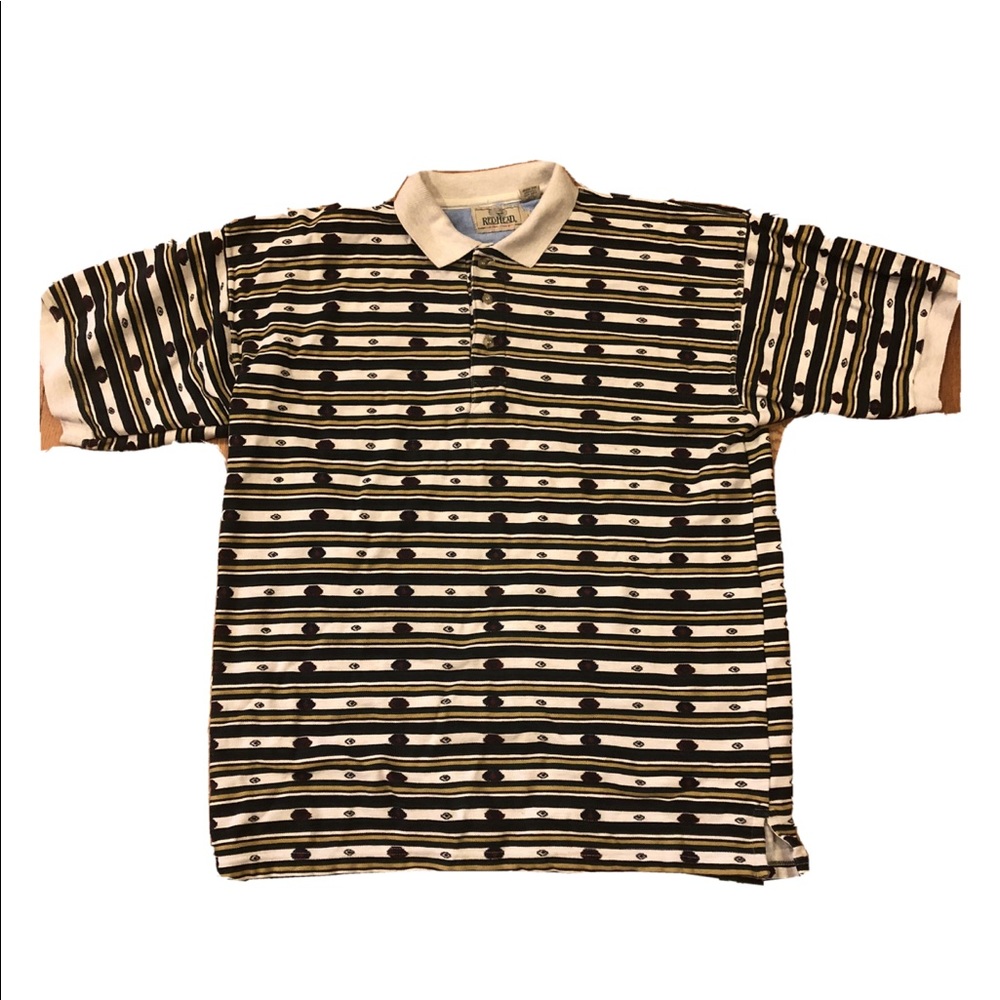 Redhead Western Vintage Patterned Polo Size Large